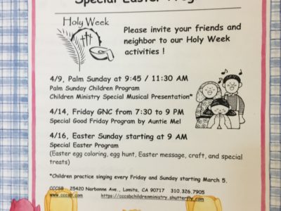 Chinese Community Church of South Bay Children Ministry